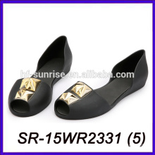 black fashion women jelly sandals wholesale jelly sandals plastic jelly shoes women